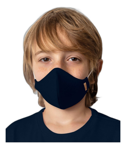 Kit 2 Máscaras Tecido Infantil Tripla Antiviral Malwee Kids Cor Azul / Verde
