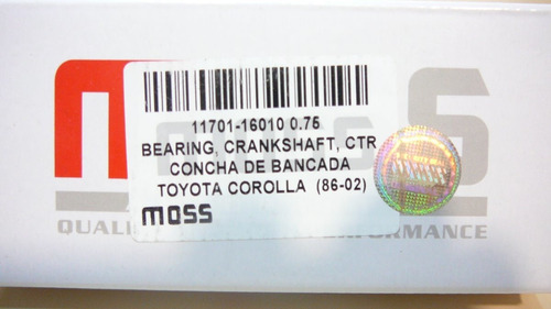 Conchas De Bancada 030 Corolla Baby Camry Carburado 1.6