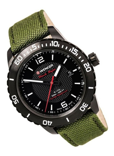 Imagen 3 de 7 de Reloj Wenger Roadster Correa Nylon Verde