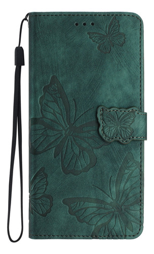 Funda Para Huawei Honor 9a/20 Pro/10x Lite, Cartera, Soporte Para Pulsera, Ranura Para Pulsera, Piel Estampada Con Mariposas