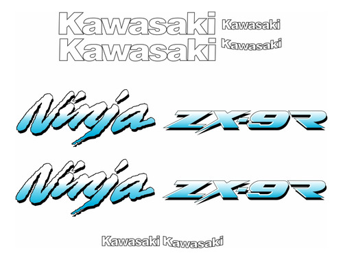 Kit Adesivos Kawasaki Ninja Zx9r 1994 À 1997 Vermelha Zx 9r