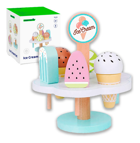Juego Didáctico De Madera Tooky Toy Heladería
