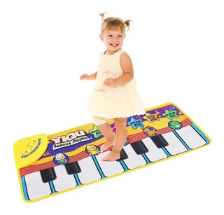 Alfombra Musical para 1 2 3 4 5 Años Niños Niñas BelleStyle Alfombra de Piano Estera de Piano Musical con 8 Sonido Instrumento Teclado Táctil Baile Tapete Juguetes para Bebé Niños 100 * 36cm 