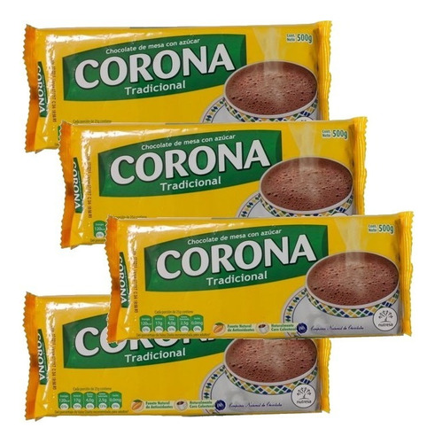 Chocolate Tradicional Corona 500g X 4 Und