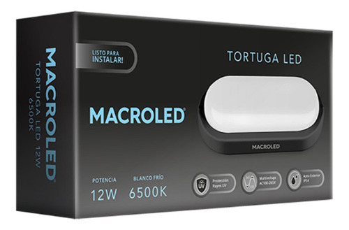 Tortuga Led Oval 18w Intemperie Calidad Luz Fria Y Calida