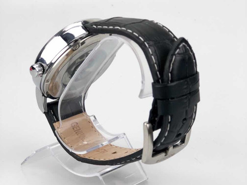 Relógio Masculino Ecotime Original Couro Social Prata