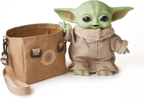 Baby Yoda Mattel Sonido Y Bolso 28 Cm  Mandalorian Grogu