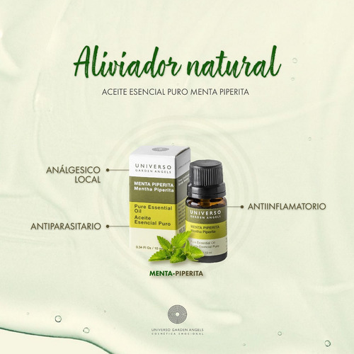 Aceite Puro Menta Piperita - Universo Garden Angels