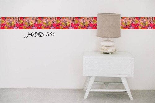 4 Cenefas Adhesivas Decorativas Pinturas De Flores Mod-531