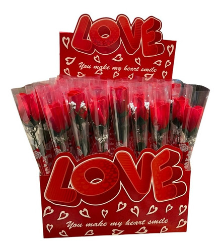 Flor Rosa Artificial Para Regalo De San Valentín 48pz