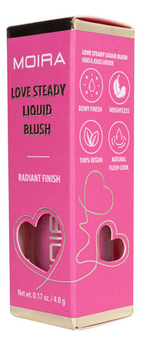 Rubor Líquido Matte Y Luminoso Love Steady Moira Cosmetics Tono Del Maquillaje So Cute