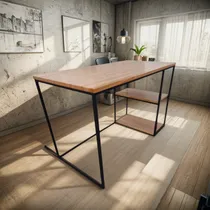 Comprar Escritorio De Hierro Y Madera Finger Joint Abaldi Aberturas