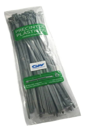 Pack 500 Precintos De Nylon 200mm X 4.8mm 22kg Negro Gw