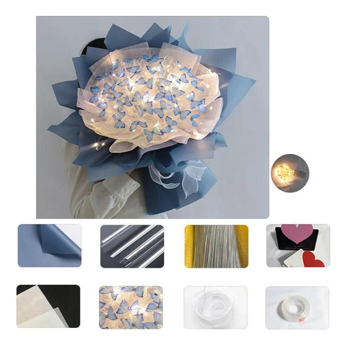 Bolsa De Material Diy Feita À Mão, Buquê De Borboletas B