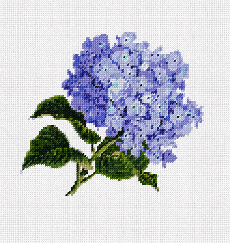 Pepita Lienzo Punto Aguja: Racimo Hortensia 10 X 10 