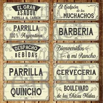 Comprar Cartel De Chapa Vintage Con Frases 35x14cm