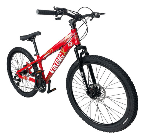 Bicicleta Viking Tuff 25 Aro 26 Para Trilha E De Performance Cor Vermelho Tamanho Do Quadro 13