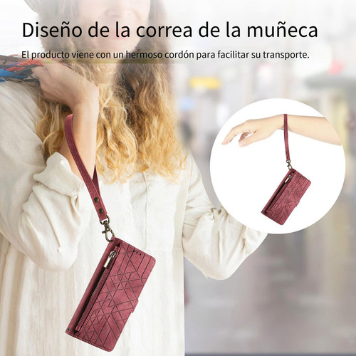 Funda Para Samsung Galaxy A05/a05s/a12 5g, Pulsera De Piel Con Cremallera, A Prueba De Golpes, Funda Protectora