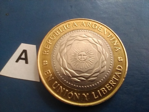 Moneda Argentina 2 Pesos Año 2016 Bimetálica Sol