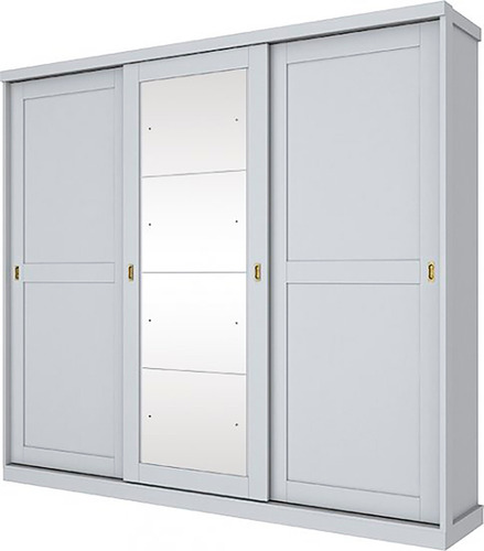 Imagen 1 de 4 de Ropero 3 Puertas Corredizas Con Espejo Garantia Divino