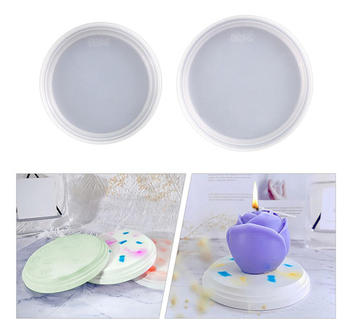 2x Posavasos Molde De Silicona Fundición De Resina Diy