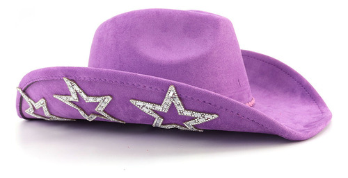 Pentagrama Borde Cowboy Sombrero Sombrero Bowler