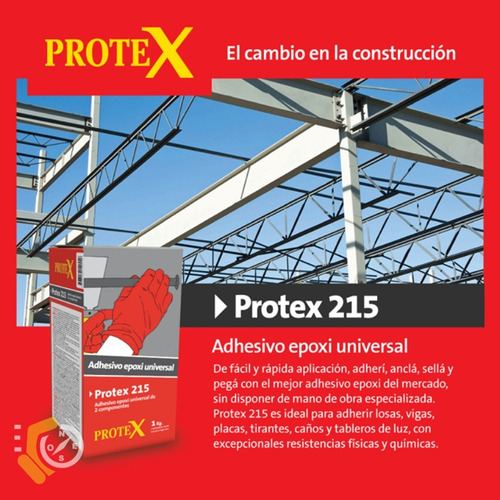 Imagen 3 de 10 de Protex 215 Adhesivo Epoxi Anclajes Fijaciones 5kg
