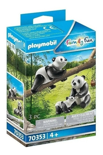 Playmobil Osos Pandas Con Bebe Animales 70353 Family Fun Edu