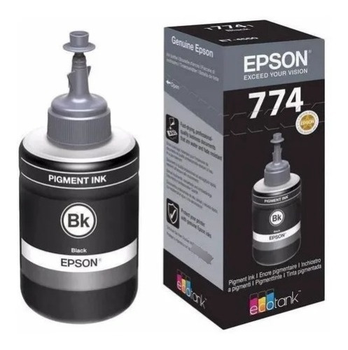 Botella De Tinta Negro Epson T774 - Pigmentada