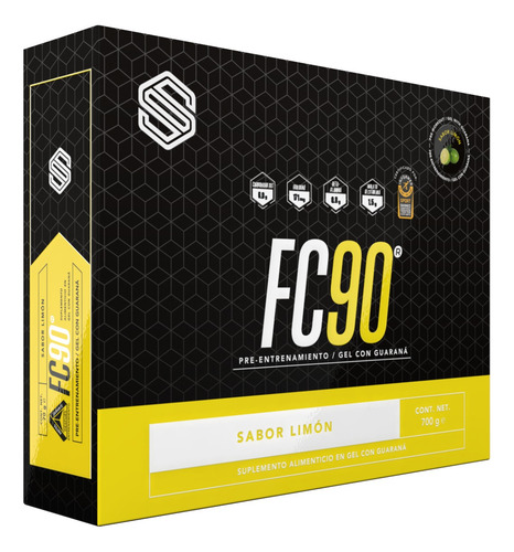 Gel Energetico Y Recuperador Fc90 Ss, Con Guarana, 10 Sobres