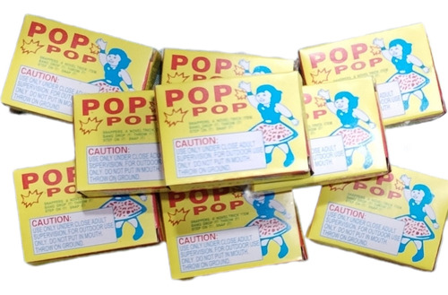 300pzas (cajitas) Brujitas Pop Pop Broma Fiesta Cebollitas Color Amarilla