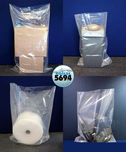 Rollo 45 Cm Bolsa Tubo Polietileno 100 Mic Bobina 50 Metros