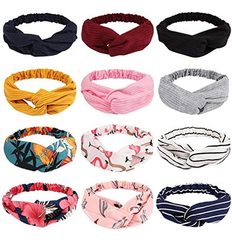 Diademas Boho Para Mujer, Yariew 12pcs Diademas Bandeau Diad