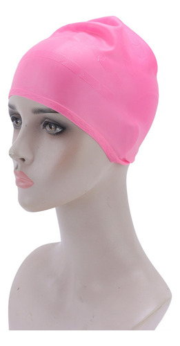 Gorro De Natación De Silicona Protección Para Los Oídos Rosa