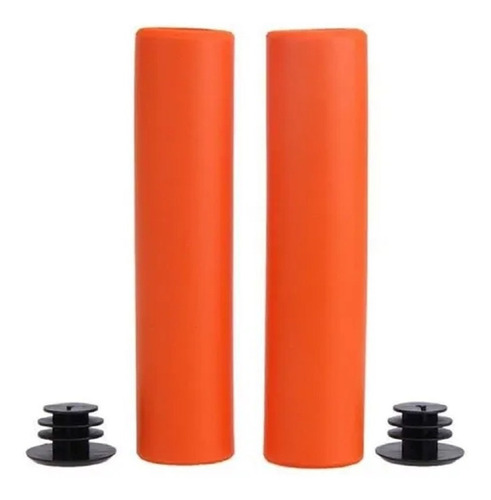 Manopla Silicone Punho High One 135mm Bicicleta Mtb Laranja