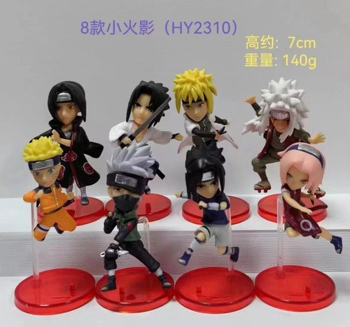 Mz Juego De 8 Muñecos De Acción De Naruto Pvc