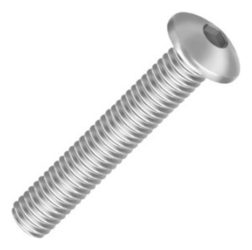200 Pçs Parafuso Abaulado Allen Sext. Inox 304 M5 5 X 16mm