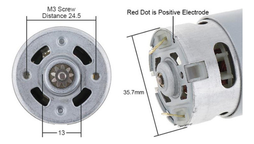 - Motor Rs550 De 12 V Y 19500 Rpm Con Dos Velocidades, 11
