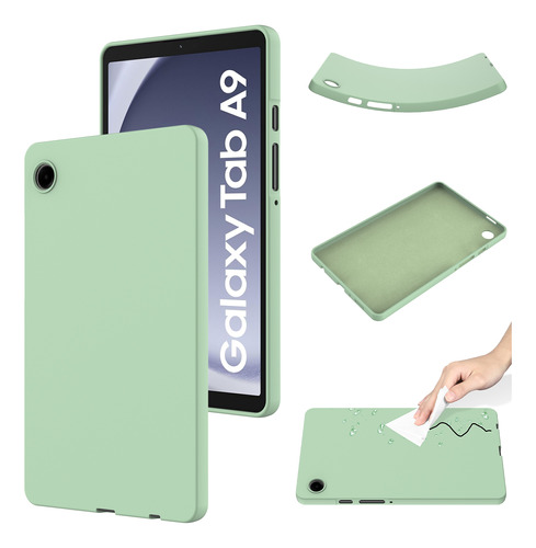 Funda De Tableta De Silicona (verde) Para Galaxy Tab A9