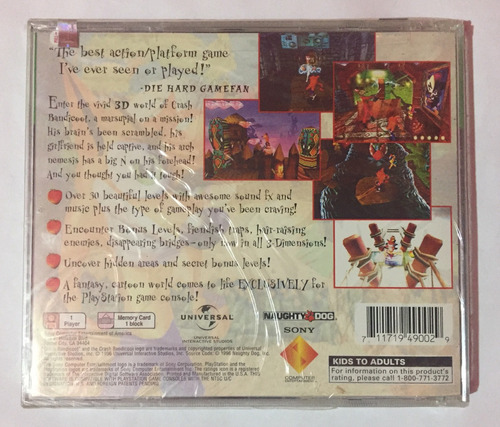 Crash Bandicoot Play Station Nuevo Y Sellado