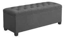 Comprar Songmics Banco Otomano De Almacenamiento, Banco Con Almacenamiento, Taburete Final De Cama, Para Entrada, Recámara, Sala De Estar, Gris Oscuro Ulsf088g01