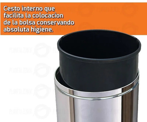 Imagen 5 de 7 de Tacho De Basura Automatico Daza Cesto Residuos 30 L C030l