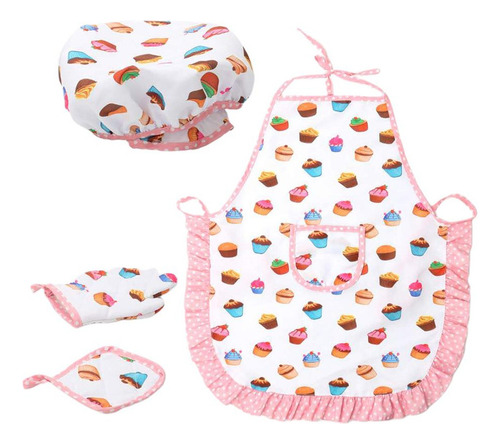 Juego De Gorro De Cocinero Y Guantes Para Niños, 2 Juegos