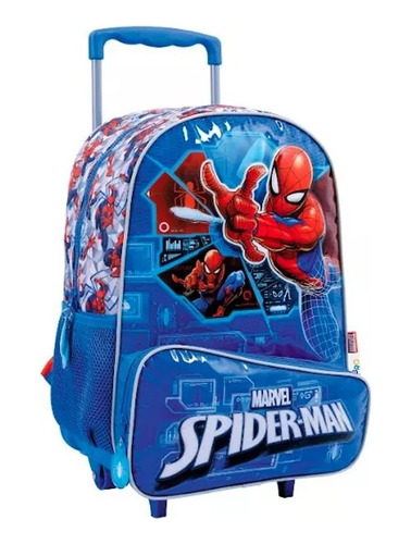 Mochila Marvel Spiderman Tech Con Carrito 16p Wabro Lelab