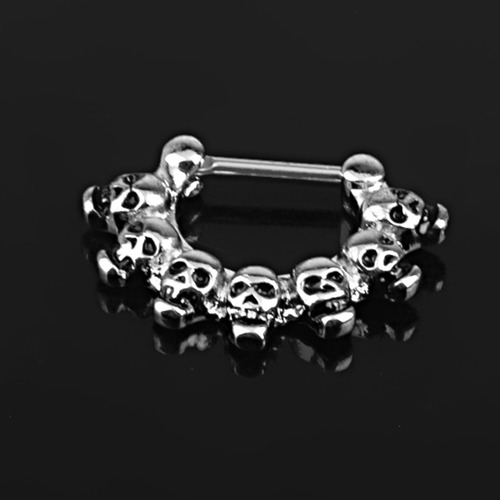 Piercing De Anillo De Nariz Con De Septo De Calavera De