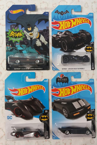 Batman Coleccion De 4 Carritos  / By Hot Wheels