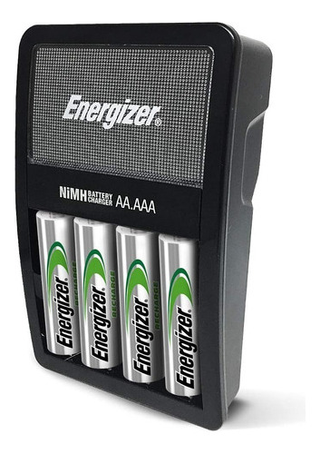 Cargador Bateria Energizer Con 4 Baterías Aa Nimh Recargable