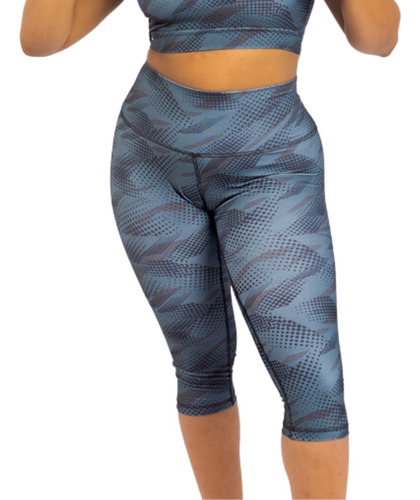 Calza Deportiva Capri Mujer Running Gym Pescadora Estampada