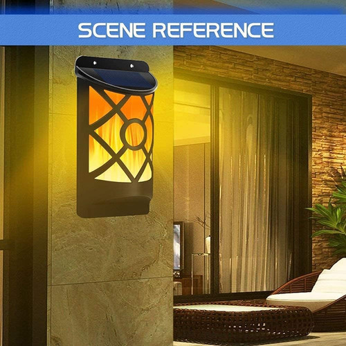 Aityvert Luces Solares De Llama Al Aire Libre, Impermeables,