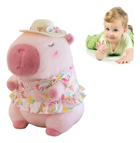 Peluche Infantil De Capibara De 24 Cm